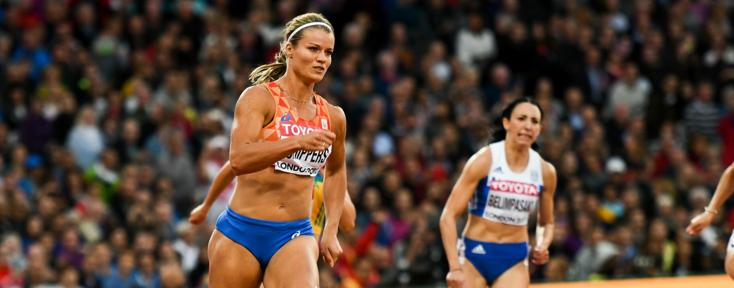 Foto Dafne Schippers in actie